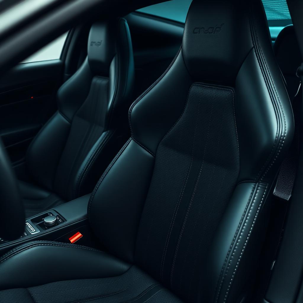 Gereinigtes Leder- und Alcantara-Interieur